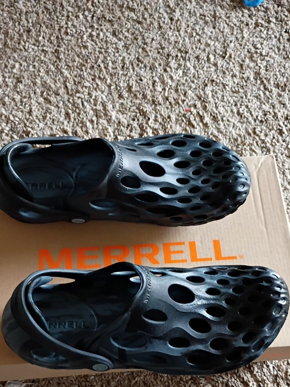 Merrell Black Vented Slip-On Water Clogs